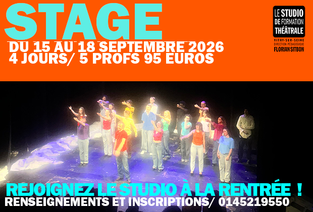 Stage d'admission / du 15 au 18 Septembre/ 4 jours pour découvrir le studio, 95 EUROS 